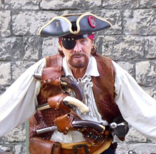 The Conwy Pirate Festival arch pirate 